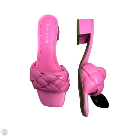 Sandals Heels Block By Marc Fisher In Pink, Size: 7.5