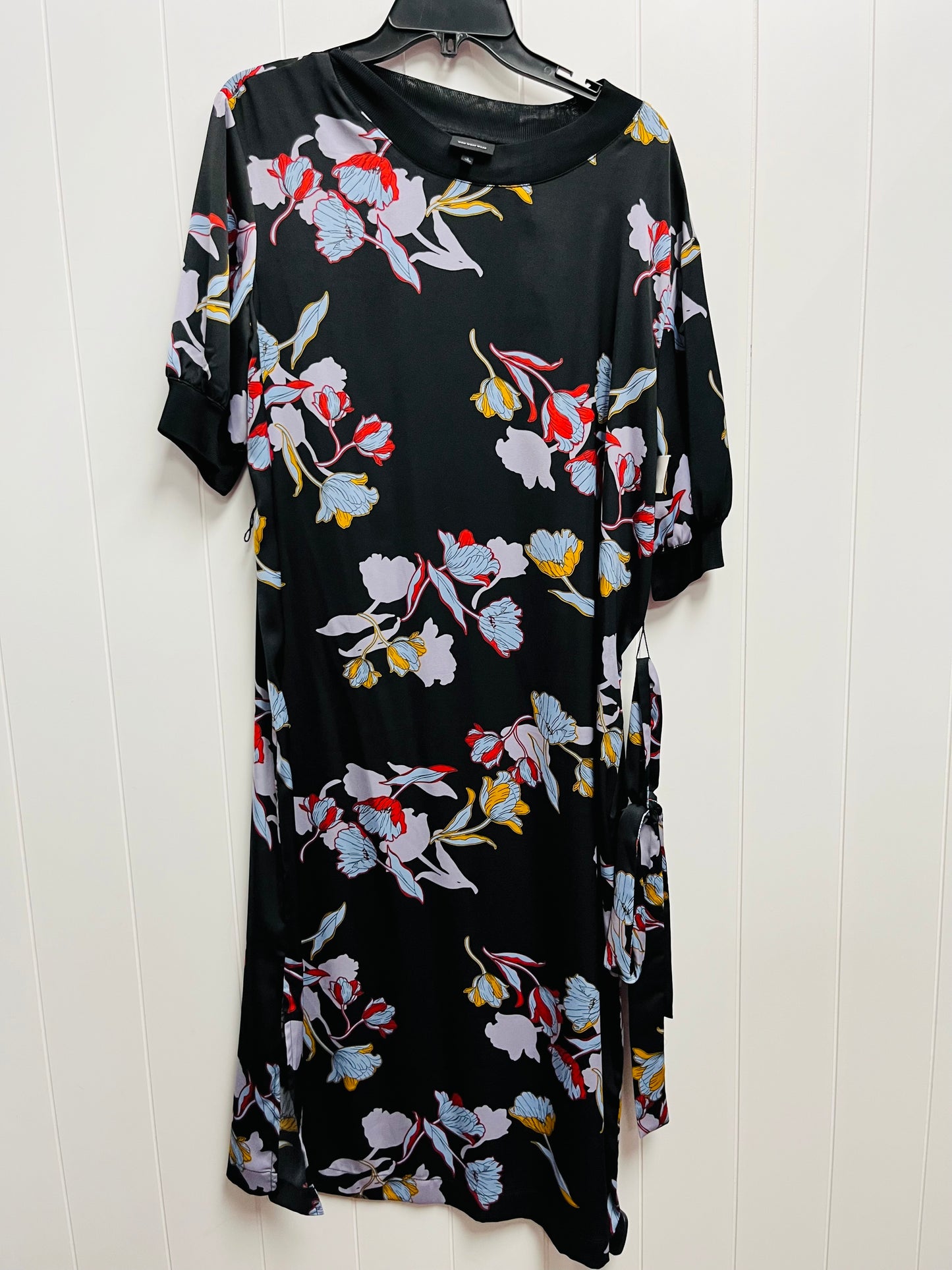 Dress Casual Midi By Who What Wear In Black & Red, Size: L