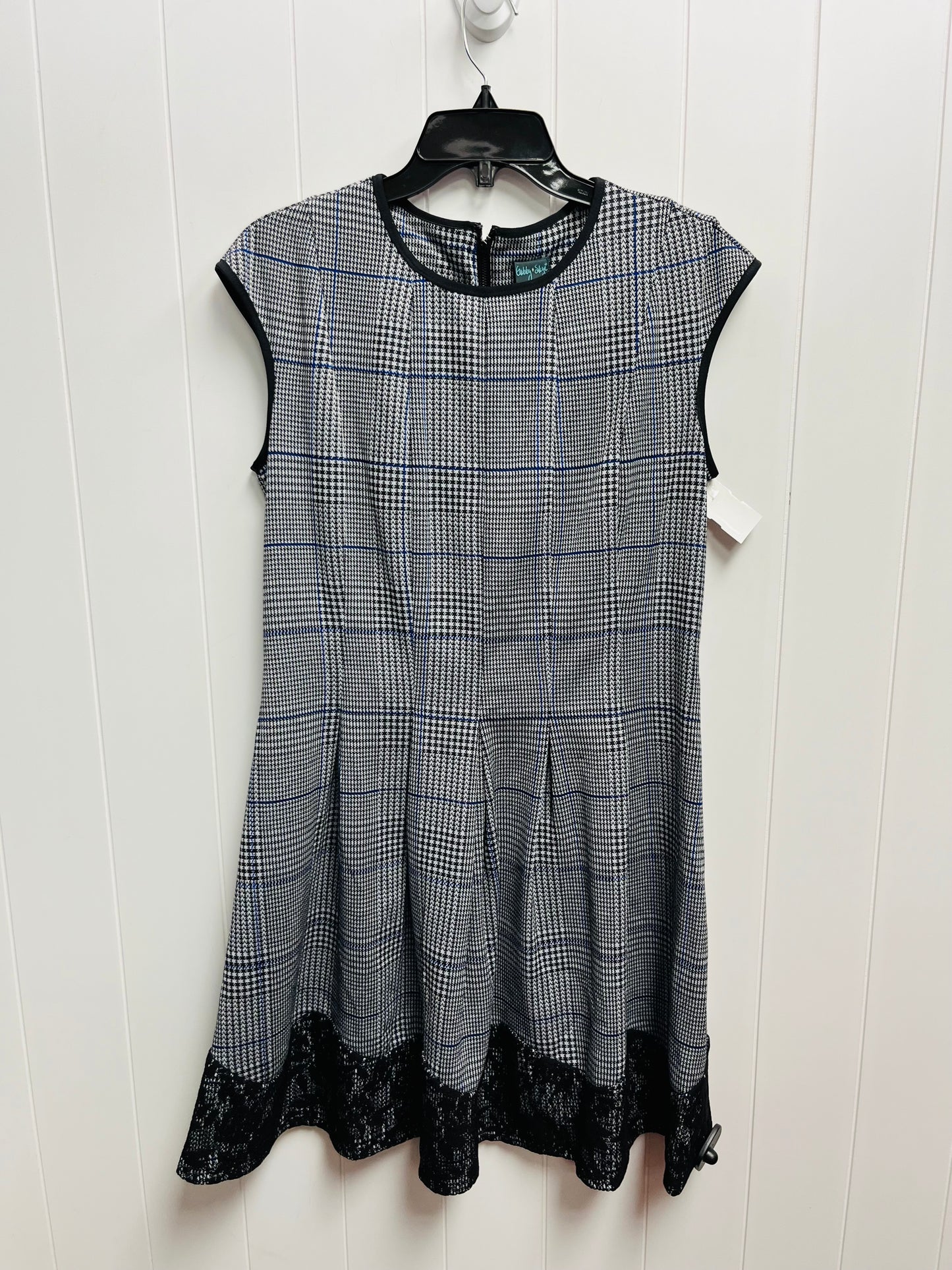 Dress Work By Gabby Skye In Blue & Grey, Size: 14