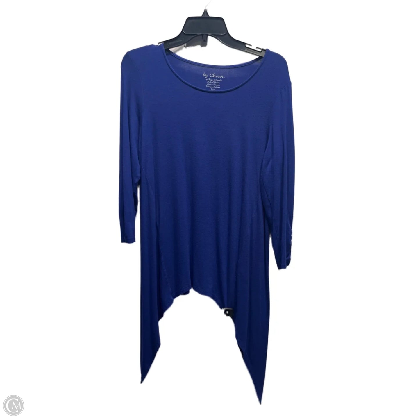 Top Long Sleeve Basic By Chicos In Blue, Size: S