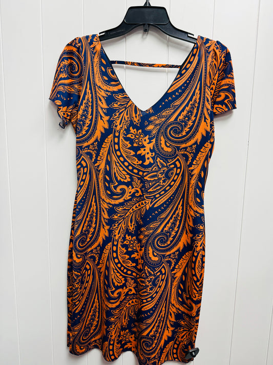 Dress Casual Short By Nicola In Blue & Orange, Size: S