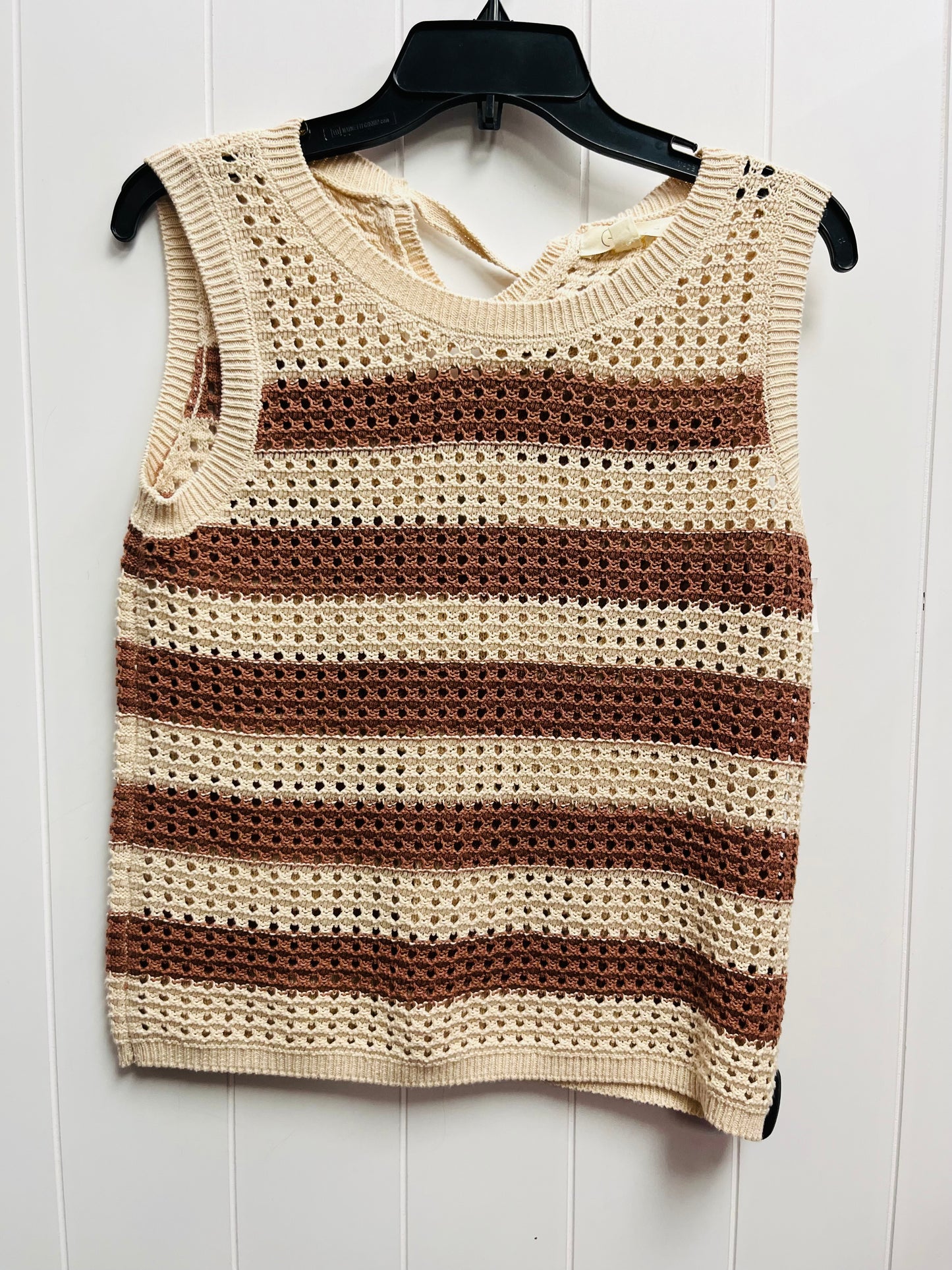 Top Sleeveless By greige In Tan, Size: S