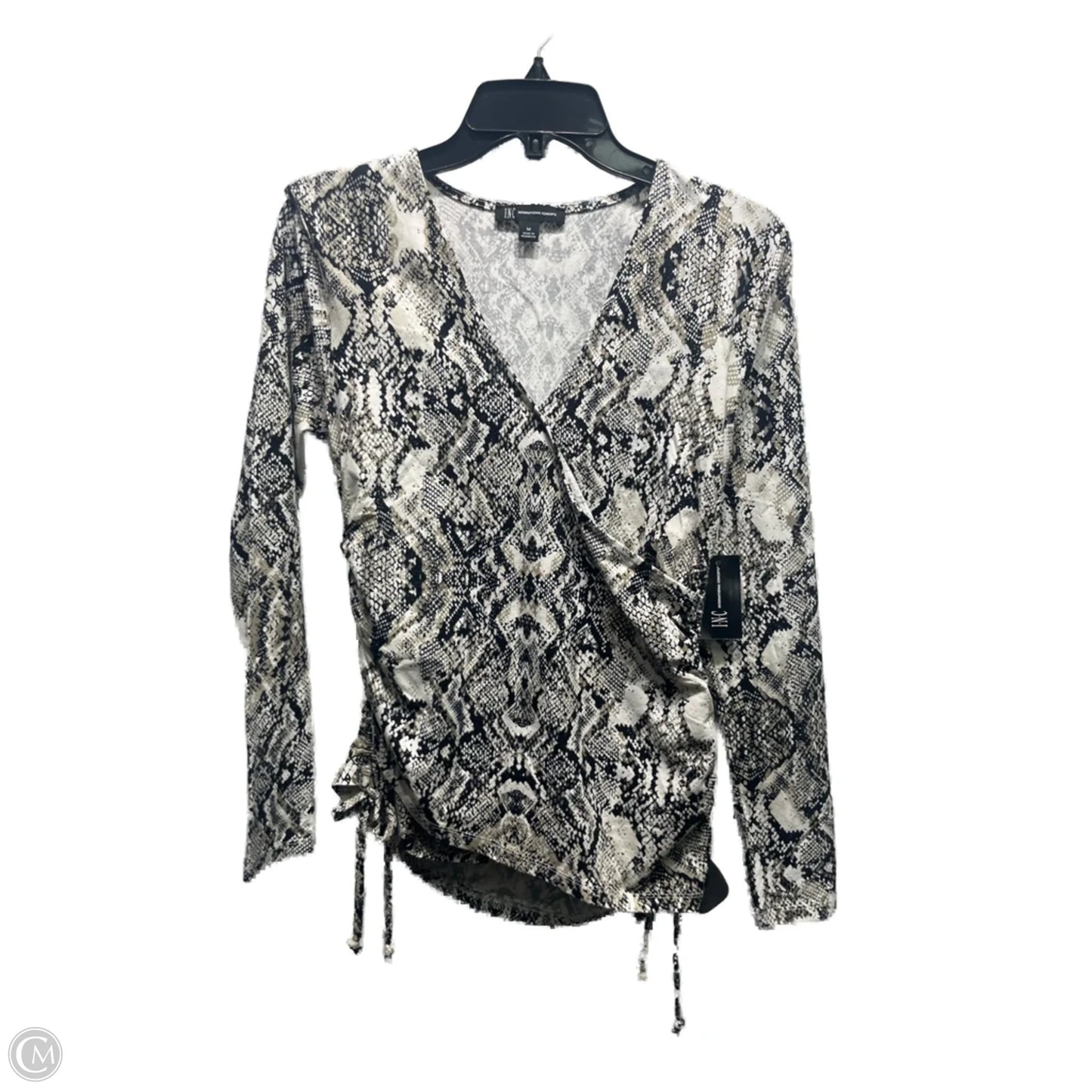 Top Long Sleeve By Inc In Snakeskin Print, Size: M