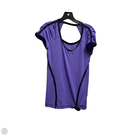 Athletic Top Short Sleeve By Lululemon In Purple, Size: 4
