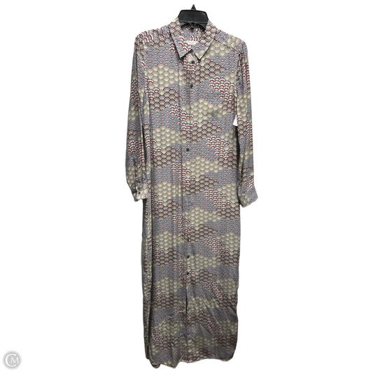 Dress Casual Maxi By Equipment In Blue & Green, Size: S