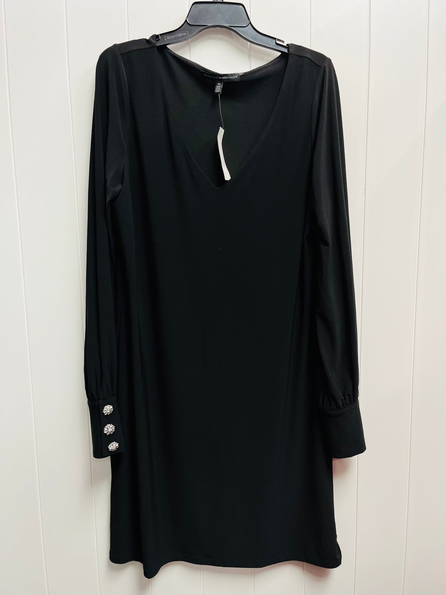 Dress Casual Midi By White House Black Market In Black, Size: Xl