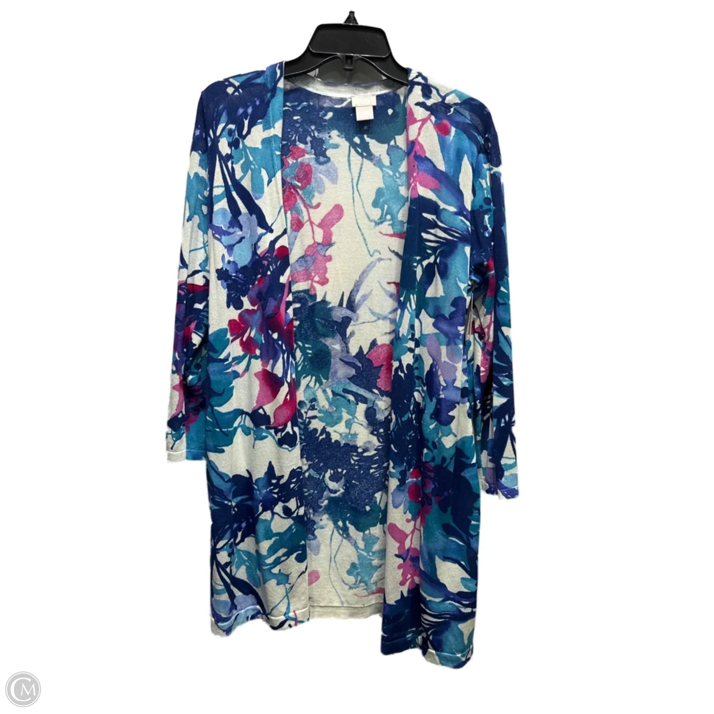 Cardigan By Chicos In Blue & Purple, Size: M