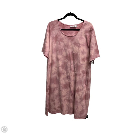 Dress Casual Short By Denim And Company In Pink, Size: 1x
