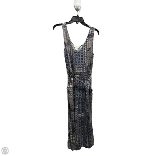 Jumpsuit By Apricot In Blue & Tan, Size: 8