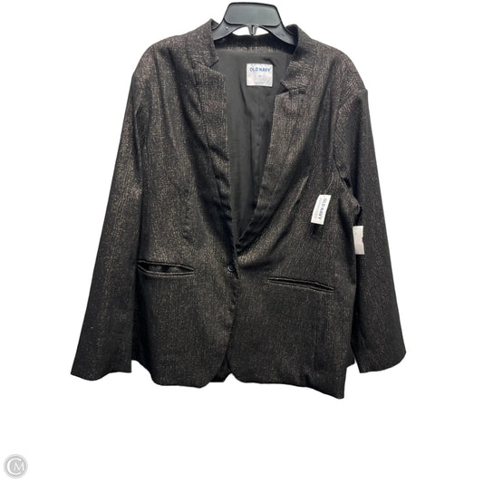 Blazer By Old Navy In Black & Gold, Size: 2x