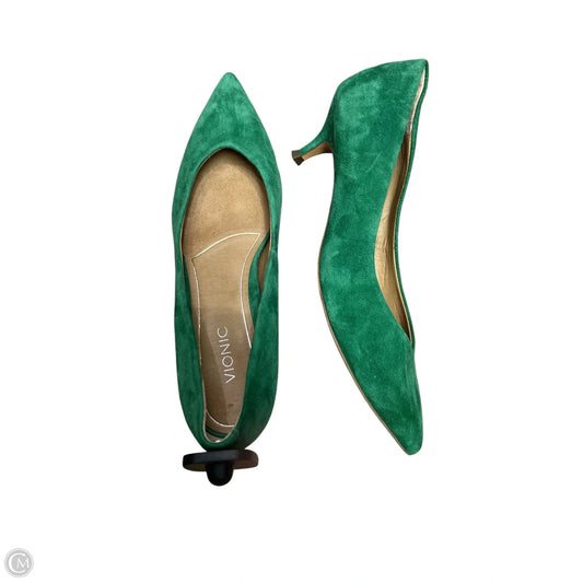 Shoes Heels Kitten By Vionic In Green, Size: 7.5