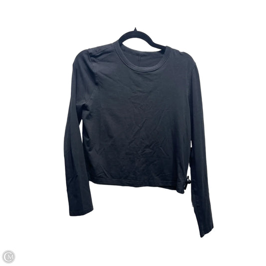 Athletic Top Long Sleeve Crewneck By Lululemon In Black, Size: M