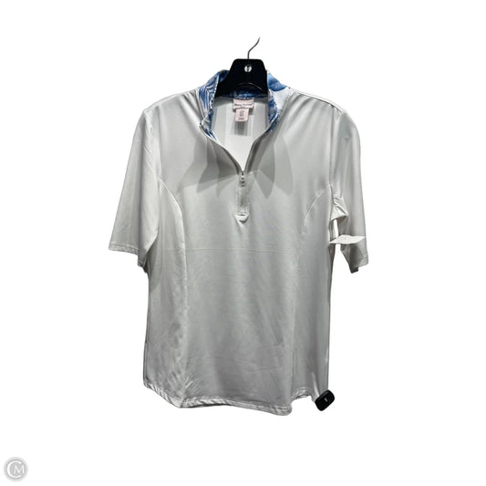 Top Short Sleeve By Tommy Bahama In Blue & White, Size: S