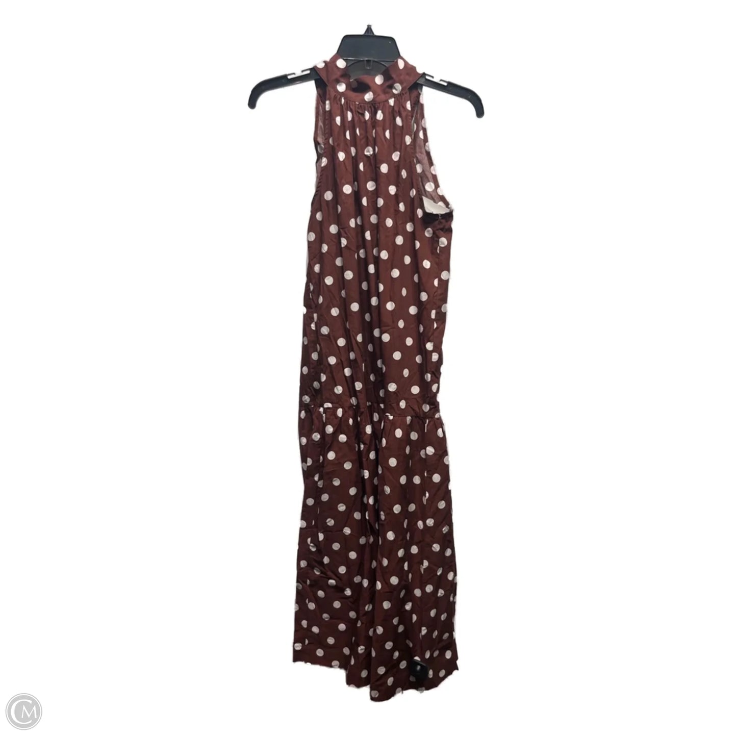 Dress Casual Midi By Maeve In Brown & White, Size: Xs