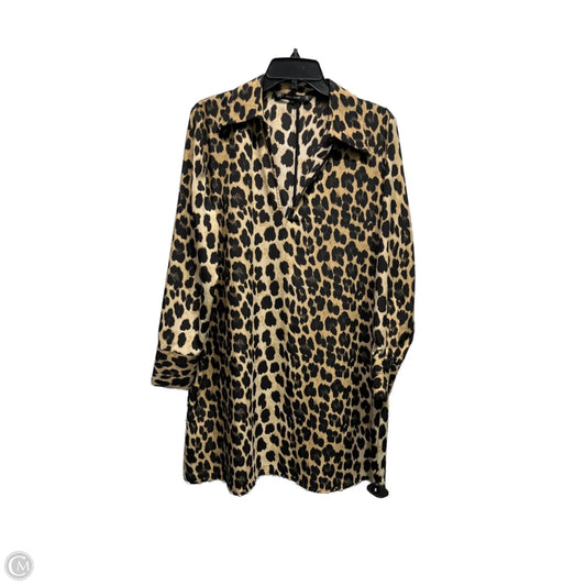 Dress Casual Short By Zara Basic In Animal Print, Size: Xl