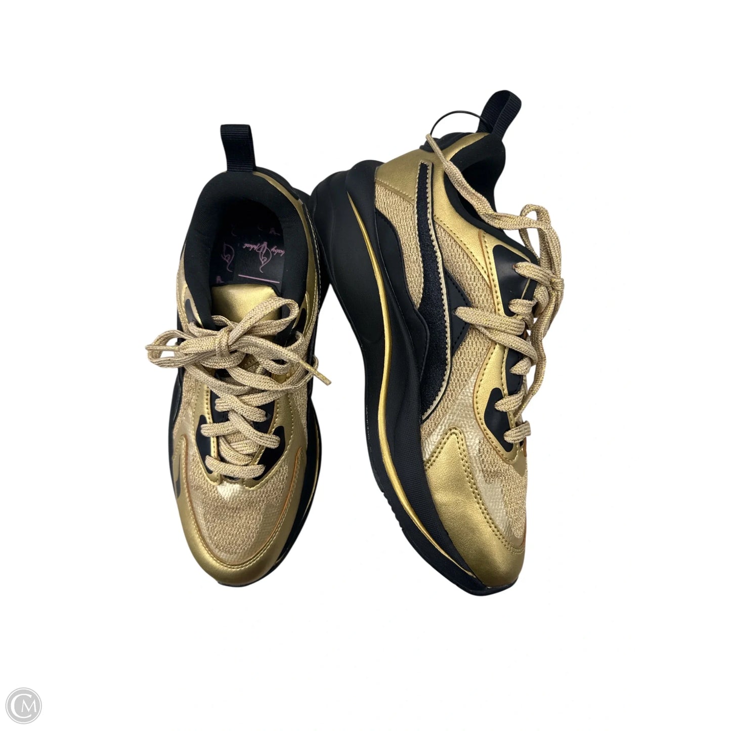 Shoes Athletic By Puma In Black & Gold, Size: 8.5