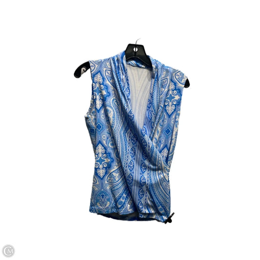 Top Sleeveless By J Mclaughlin In Blue & White, Size: S