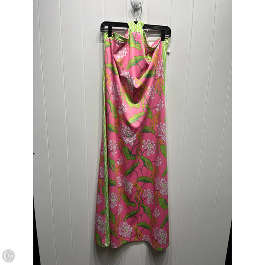 Dress Casual Maxi By Gretchen Scott In Green & Pink, Size: Xl