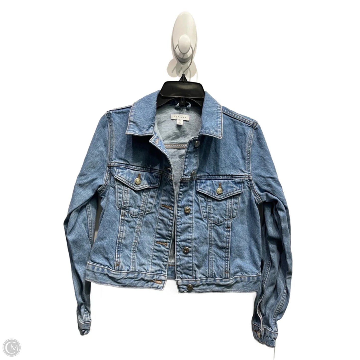 Jacket Denim By Topshop In Blue Denim, Size: 2