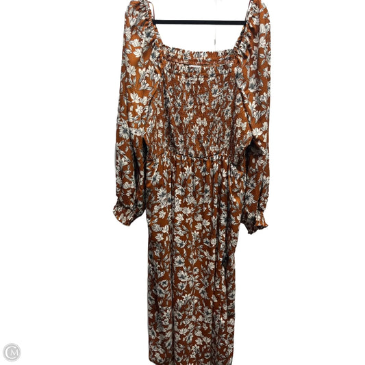 Dress Casual Maxi By Target-designer In Brown & Cream, Size: 2x