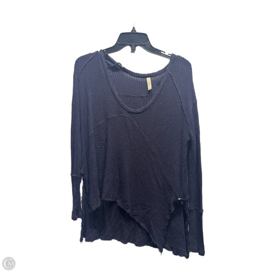 Top Long Sleeve By Free People In Navy, Size: Xs