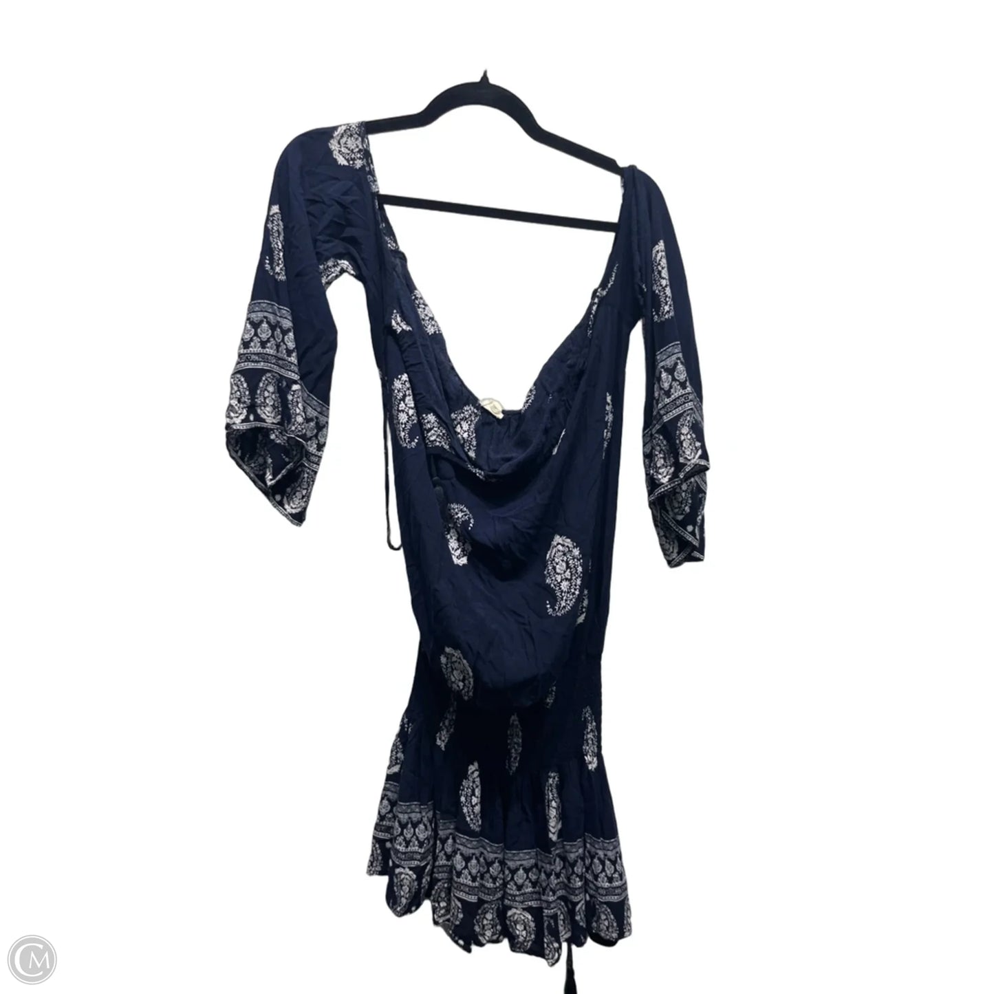 Dress Casual Short By SURE GYPSY  In Blue & White, Size: M