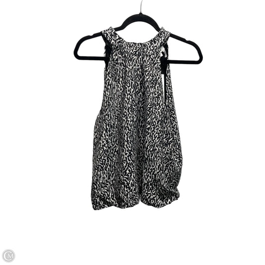 Top Sleeveless By Dkny In Black & White, Size: M