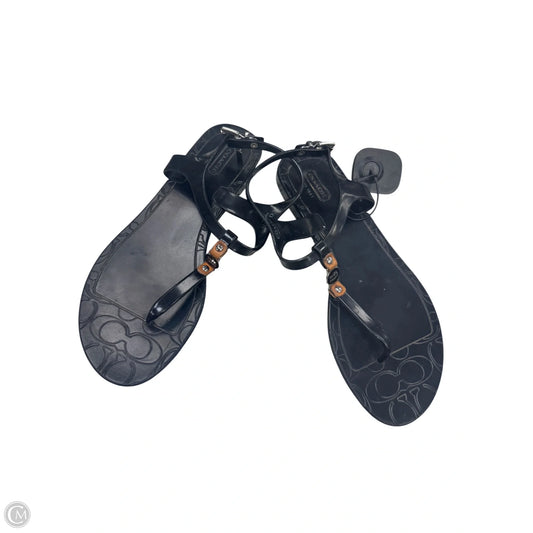 Sandals Designer By Coach In Black, Size: 7