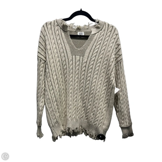 Sweater By Bke In Cream & Green, Size: S