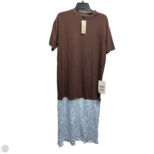 Dress Party Long By NEVER FULLY DRESSED In Blue & Brown, Size: S