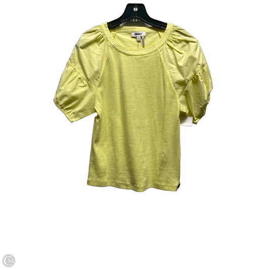 Top Short Sleeve By Dkny In Yellow, Size: Xs