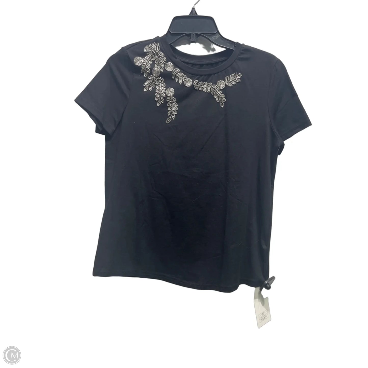 Top Short Sleeve By  MOFT In Black & Gold, Size: S