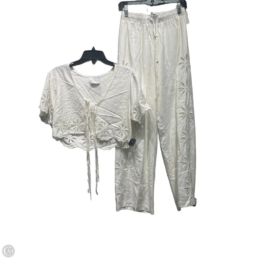 Pants Set 2pc By Mable In White, Size: S