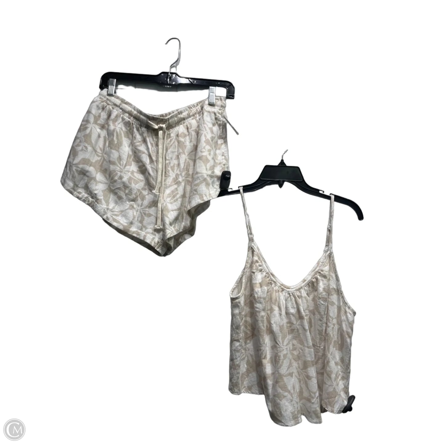 Shorts Set By SALTY CREW In Tan & White, Size: L