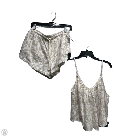 Shorts Set By SALTY CREW In Tan & White, Size: L