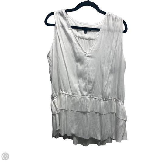 Top Sleeveless By Banana Republic In White, Size: L