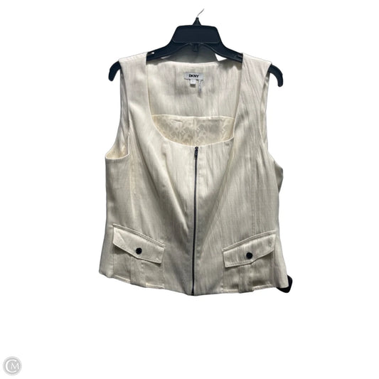 Vest Other By Dkny In Cream, Size: L