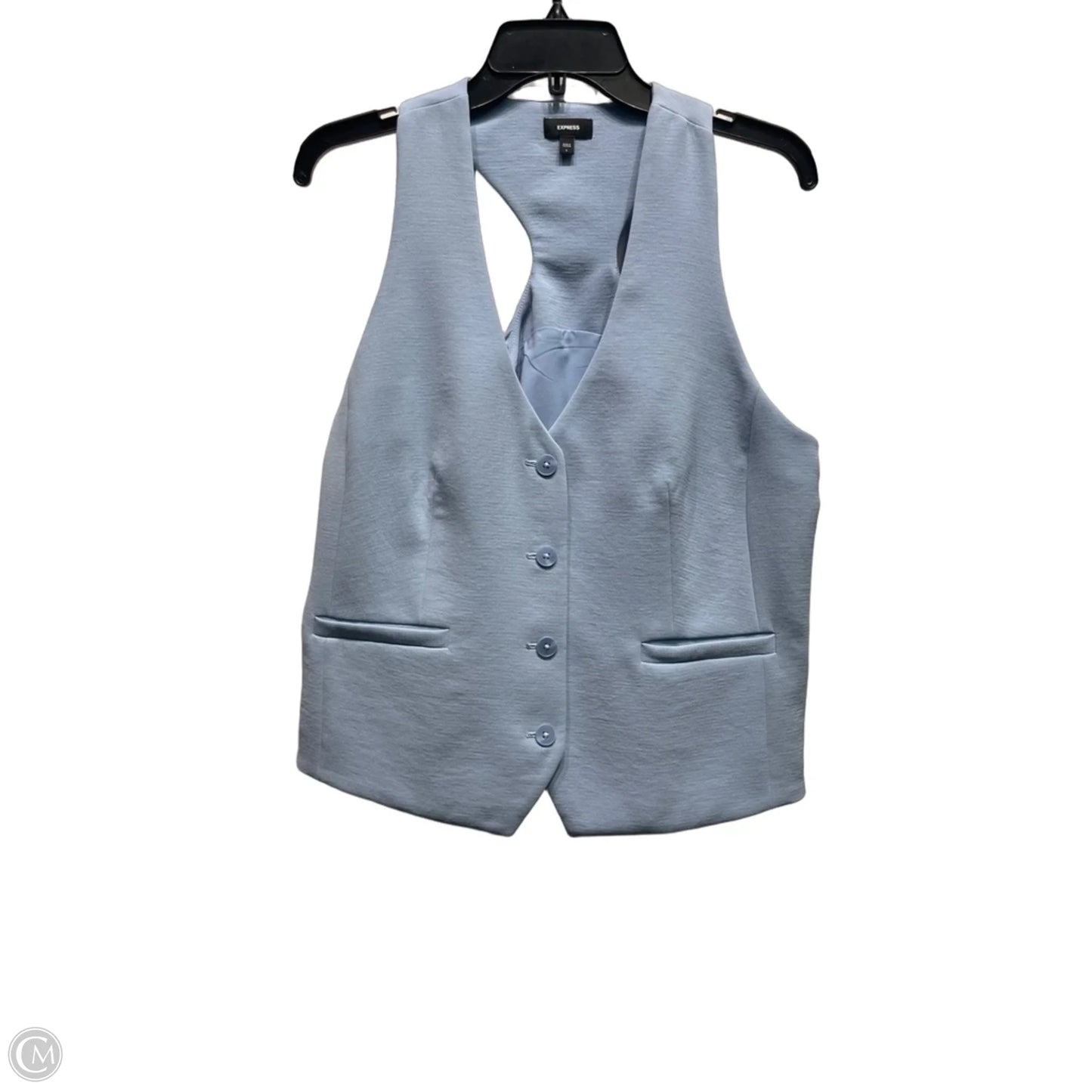 Vest Other By Express In Blue, Size: L