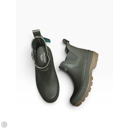 Boots Ankle Flats By Skechers In Green, Size: 6