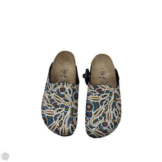 Shoes Flats By Birkenstock In Blue & Green, Size: 6