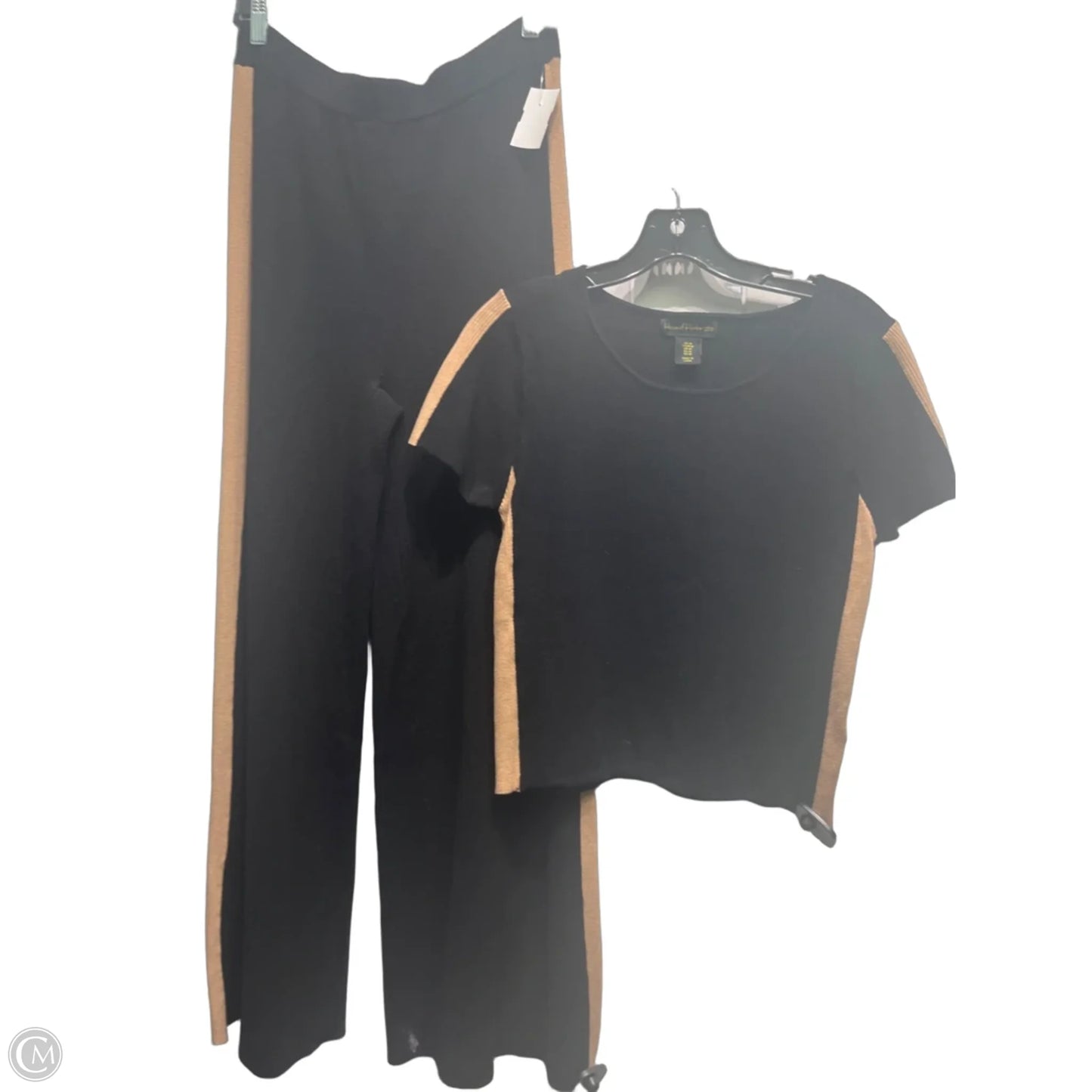 Pants Set 2pc By House Of Harlow In Black & Cream, Size: M