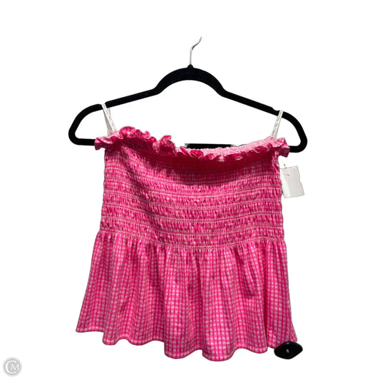 Top Sleeveless Designer By Lilly Pulitzer In Pink & White, Size: M