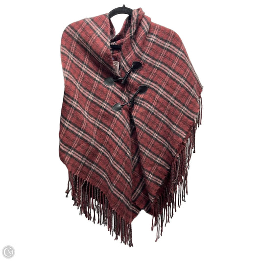 Poncho By Brooks Brothers In Black & Red, Size: Osfm