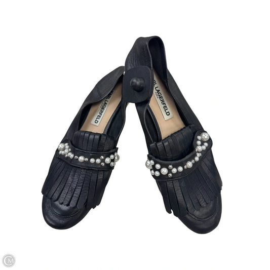 Shoes Designer By Karl Lagerfeld In Black, Size: 6