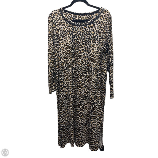 Dress Designer By Kate Spade In Black & Brown, Size: L
