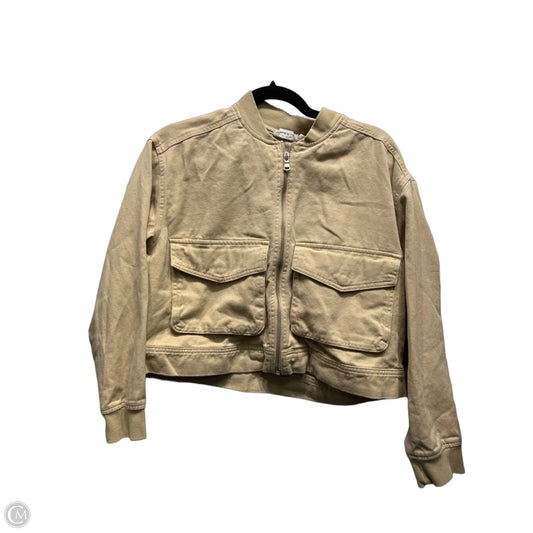 Jacket Denim By Nicole Miller In Tan Denim, Size: S