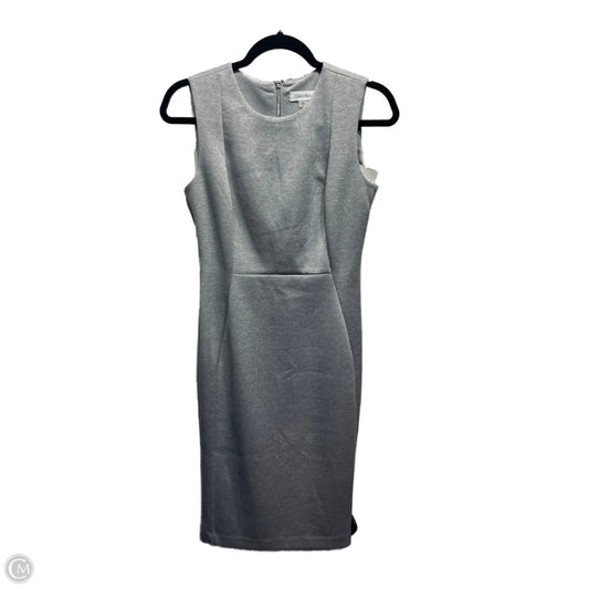 Dress Work By Calvin Klein In Grey, Size: 4