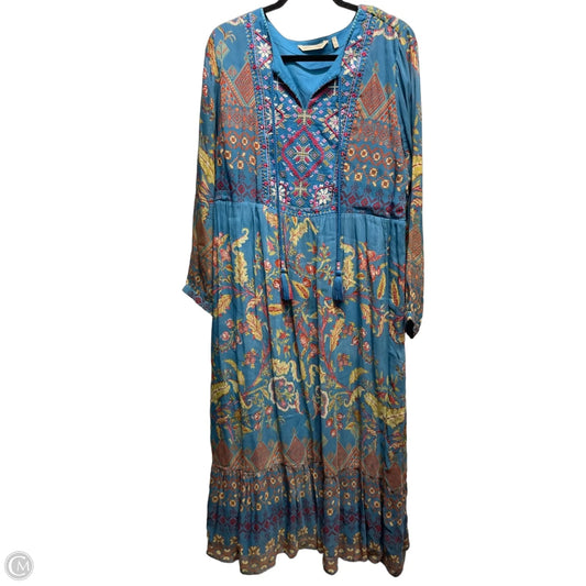 Dress Casual Maxi By Soft Surroundings In Blue & Orange, Size: Xl