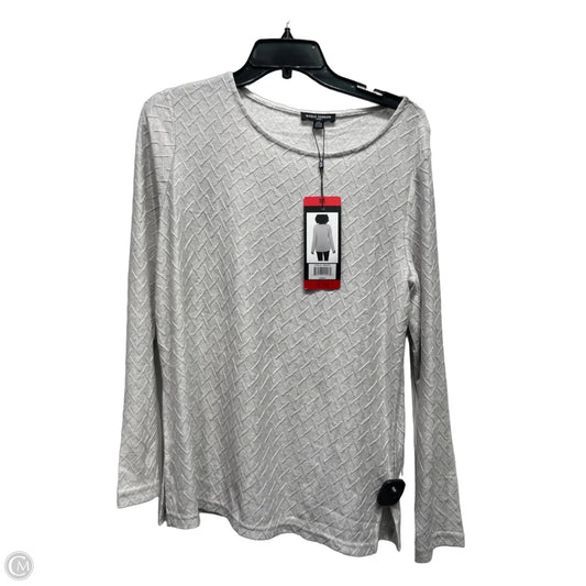 Top Long Sleeve By Mario Serrani In Grey, Size: M