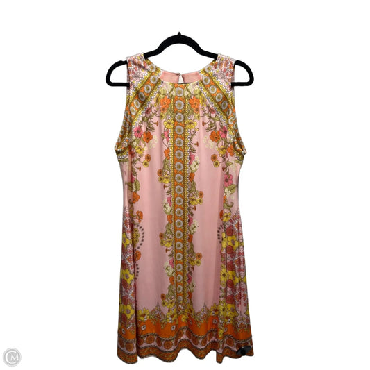 Dress Casual Short By Hale Bob In Orange & Pink, Size: L